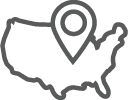 Icon showing map of United States